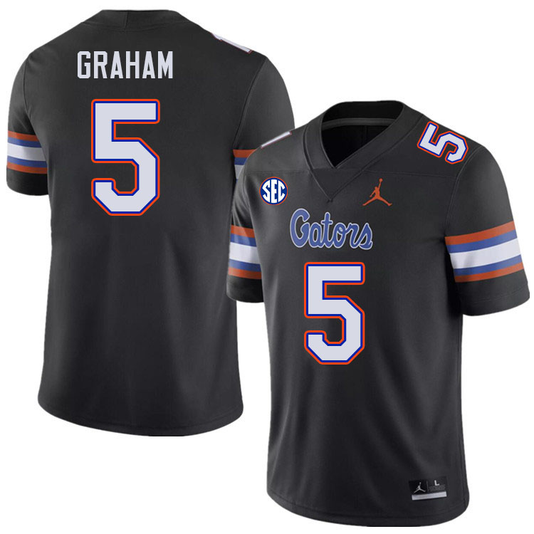 Men #5 Myles Graham Florida Gators College Football Jerseys Stitched-Black